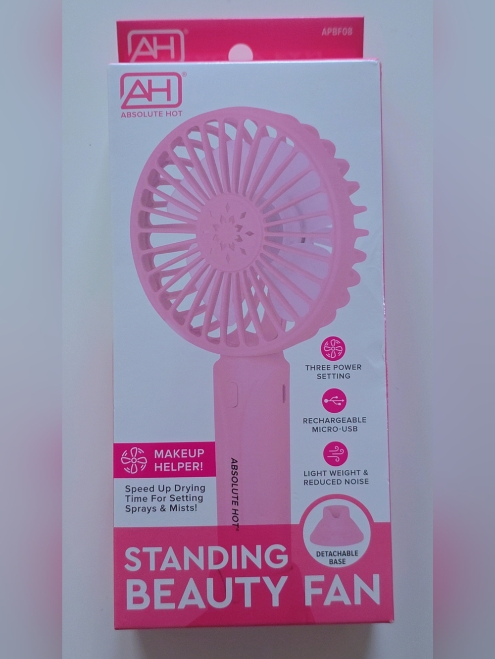 Pink Portable Handheld Fan for Women